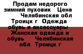 Продам недорого зимний пуховик › Цена ­ 3 500 - Челябинская обл., Троицк г. Одежда, обувь и аксессуары » Женская одежда и обувь   . Челябинская обл.,Троицк г.